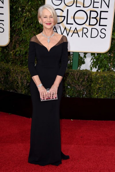 Consistently a star on the red carpet, Helen Mirren opts for form-fitting minimal black