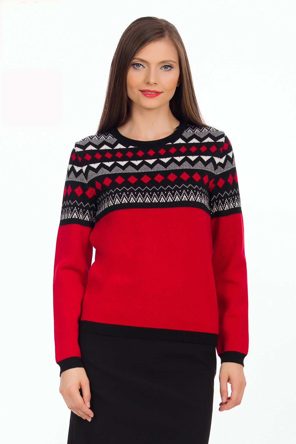 pulover-rosu-model-sense